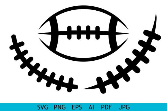 American Football Laces Icon Set for Local Business Branding & Packaging Design