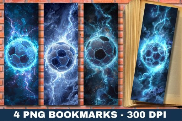 Bolt Electric Football Sport Bookmark: Crafts Meets Graphics for Brand-Forward Businesses