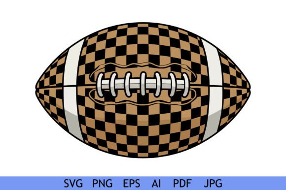 Checkered Pattern American Football
