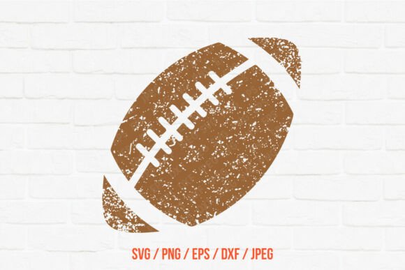 Distressed American Football Ball Graphics for Crafts & Digital Selling