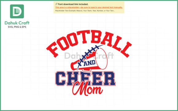 Football and Cheer Mom Design Graphics for Crafts and Content Publishing