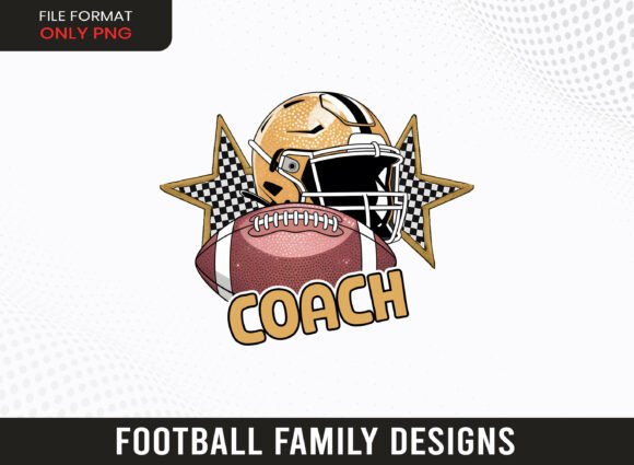 Football Coach Cheer Football Family Graphics for Crafts & Marketing