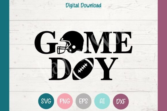 Football Game Day SVG PNG EPS DXF PDF AI: Dynamic Graphics for Crafts & Marketing