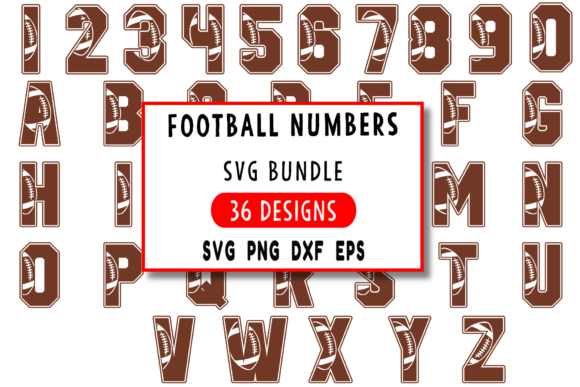 Football Numbers SVG PNG: A Bold Graphic for Sports-Themed Content & Crafts