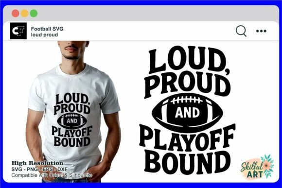 Football SVG Playoff Bound Graphics for Crafts