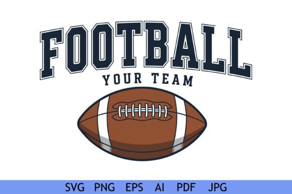 Football Team Custom Text Design for Marketing & Branding