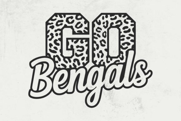 Go Bengals Leopard Football Graphics for Crafts & Creative Projects