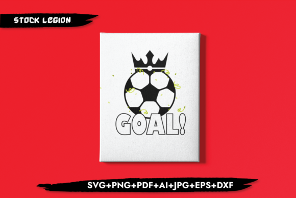 Goal Football: A Dynamic Graphic Design Asset for Crafts & Marketing