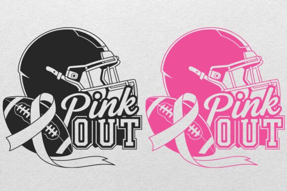 Pink Out SVG: Tackling Cancer with Football Flair