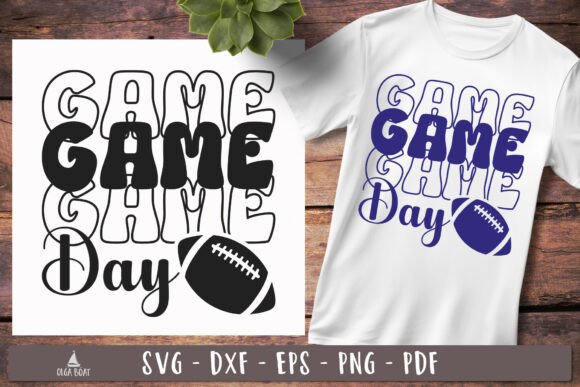 Retro Game Day Football SVG for Crafts & Graphics