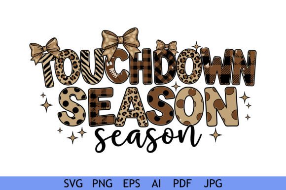 Touchdown Season Football Leopard Print: A Bold Graphic for Crafts & Marketing